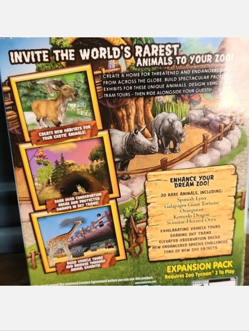 NWT Zoo Tycoon 2 Endangered Species Expansion Pack PC CD-ROM computer game